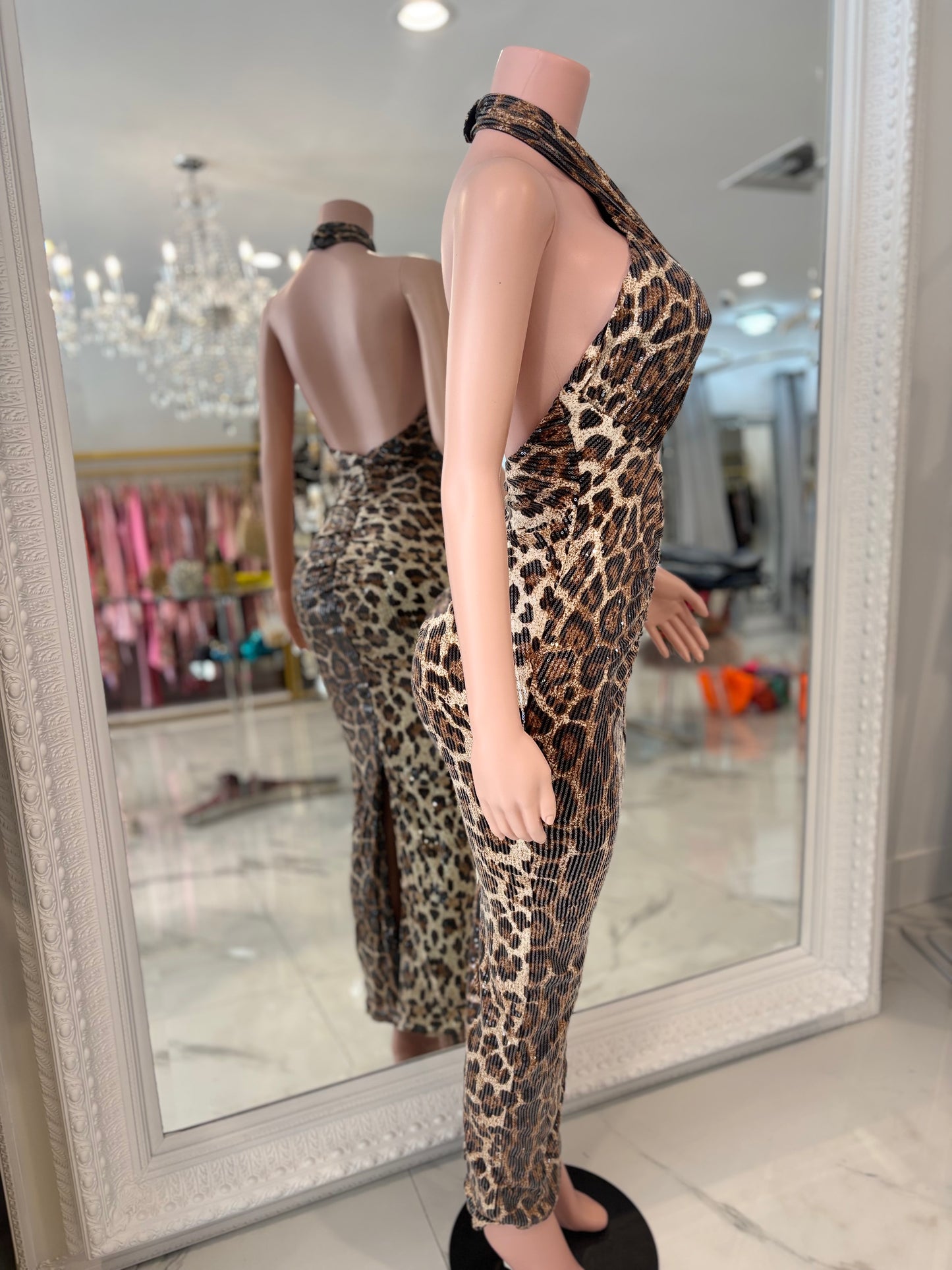 Serengeti Glam Leopard Ruched