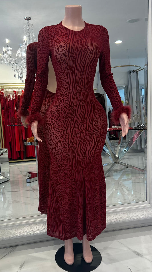 Titi Maxi Dress Rojo Vino