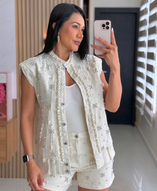 Victorian Charm Lace Short Set