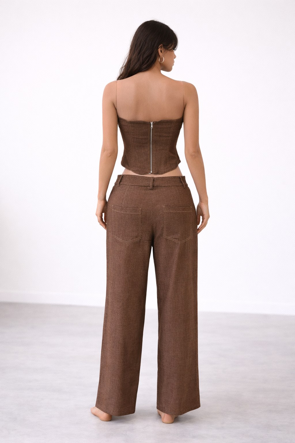 Let’s Get Into It Pants Set Brown