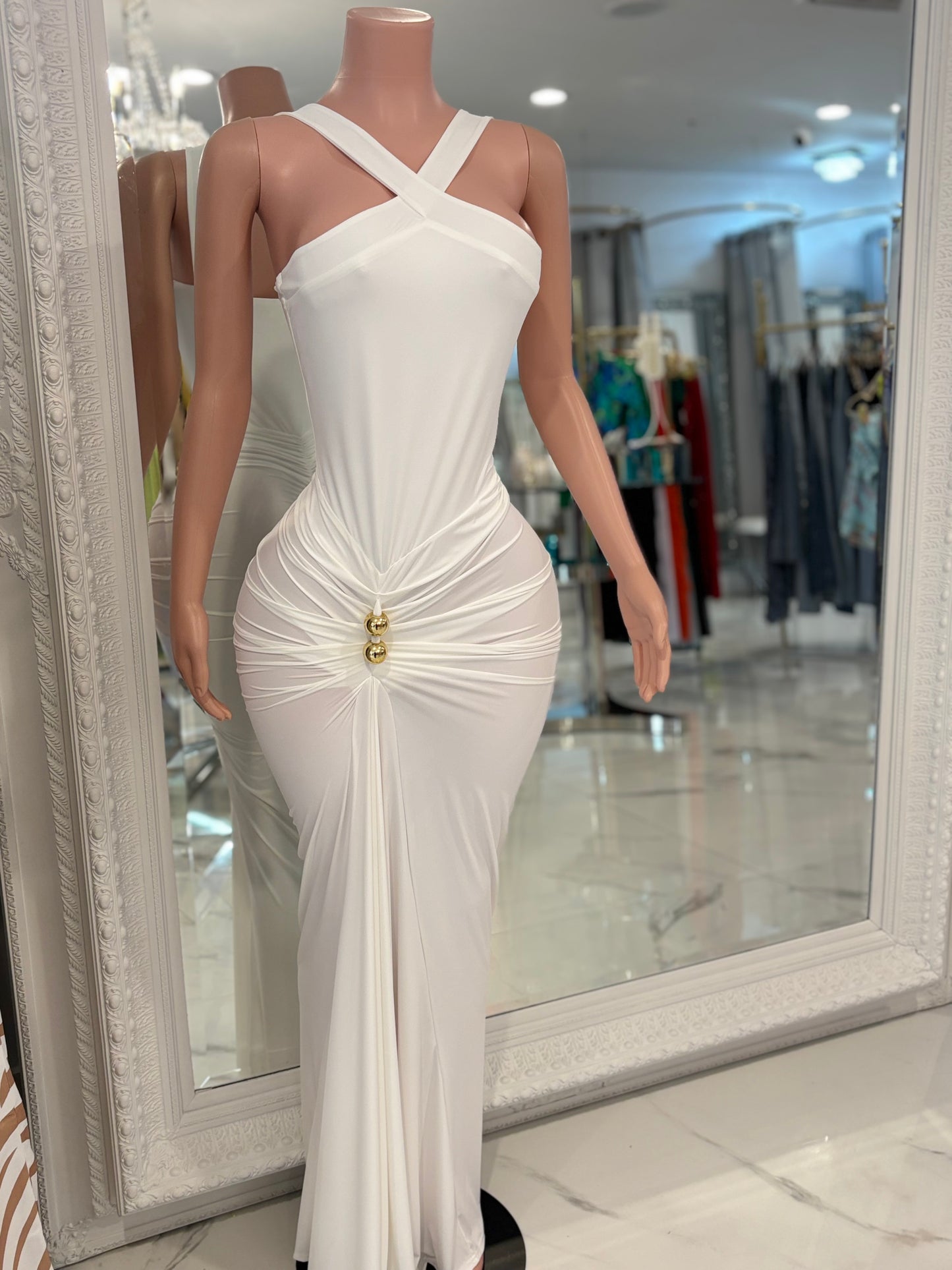 Hot For Life Maxi Dress White