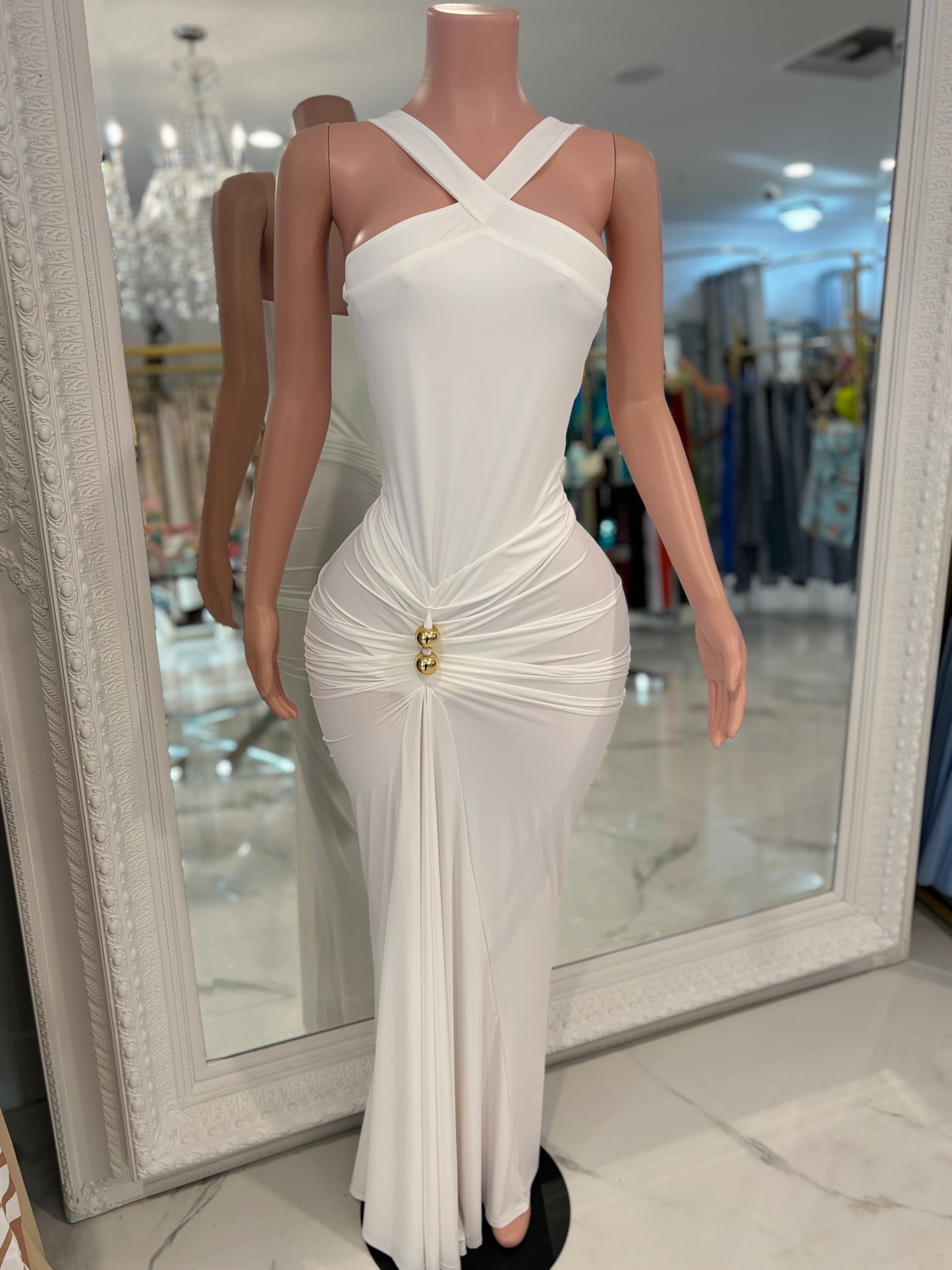 Hot For Life Maxi Dress White