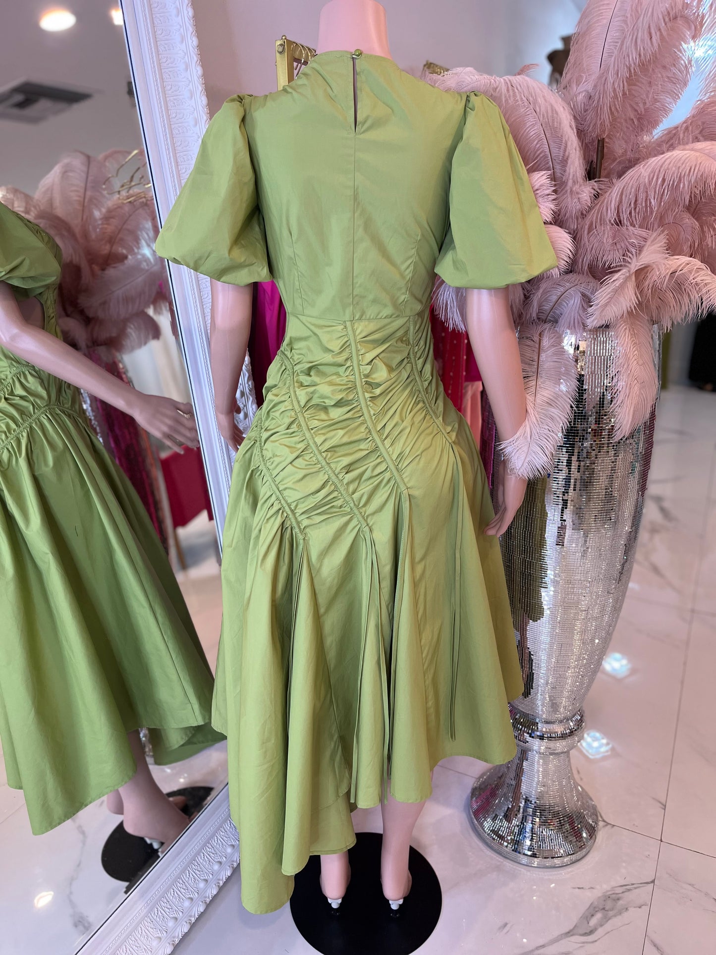 Petals Ruched Maxi Dress