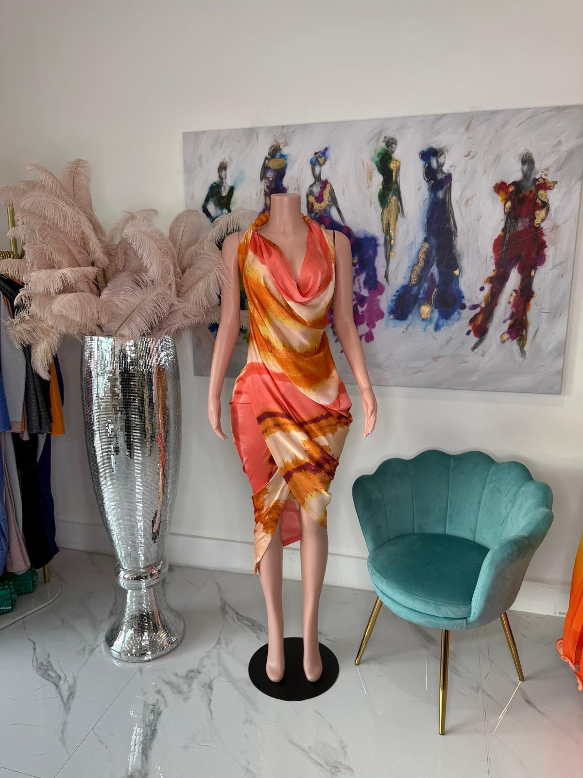 Ocean Drift Midi Dress