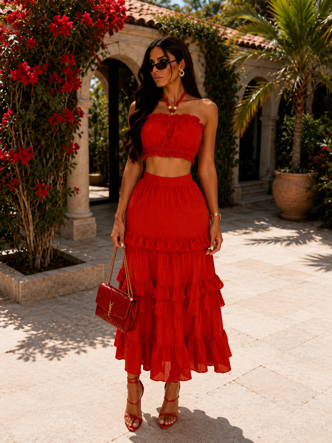 Just Dance Skirt Set Red