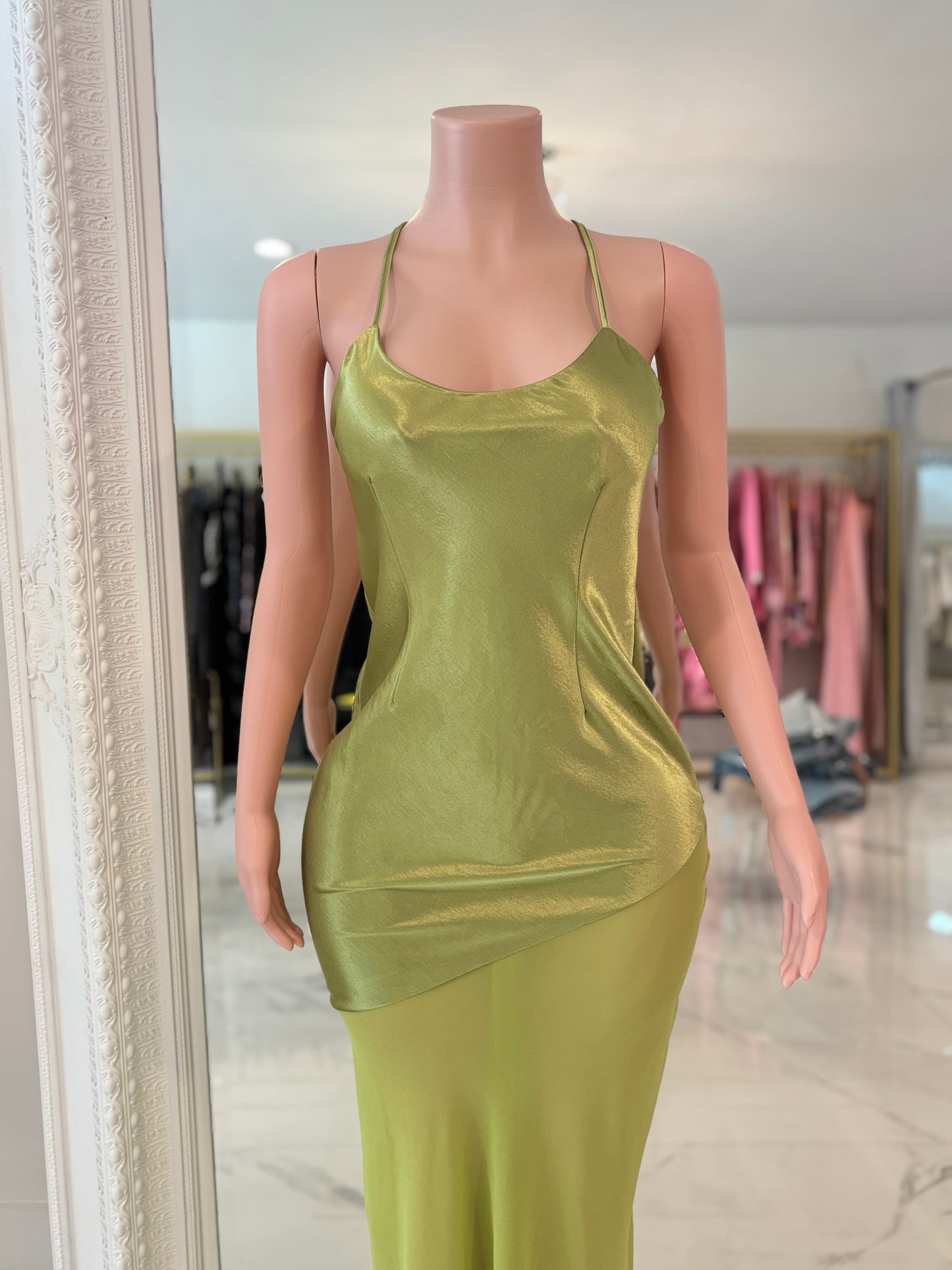 Classic Night Maxi Dress Green