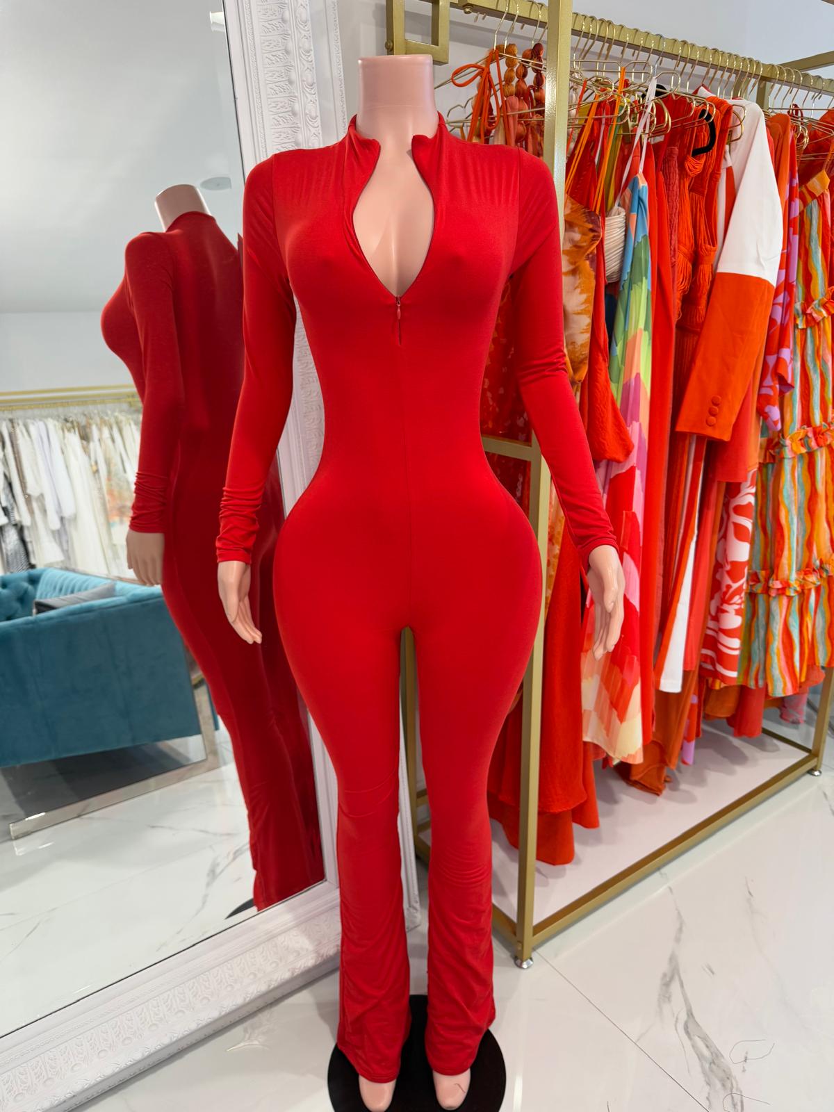 Night To Remember Jumpsuit Red