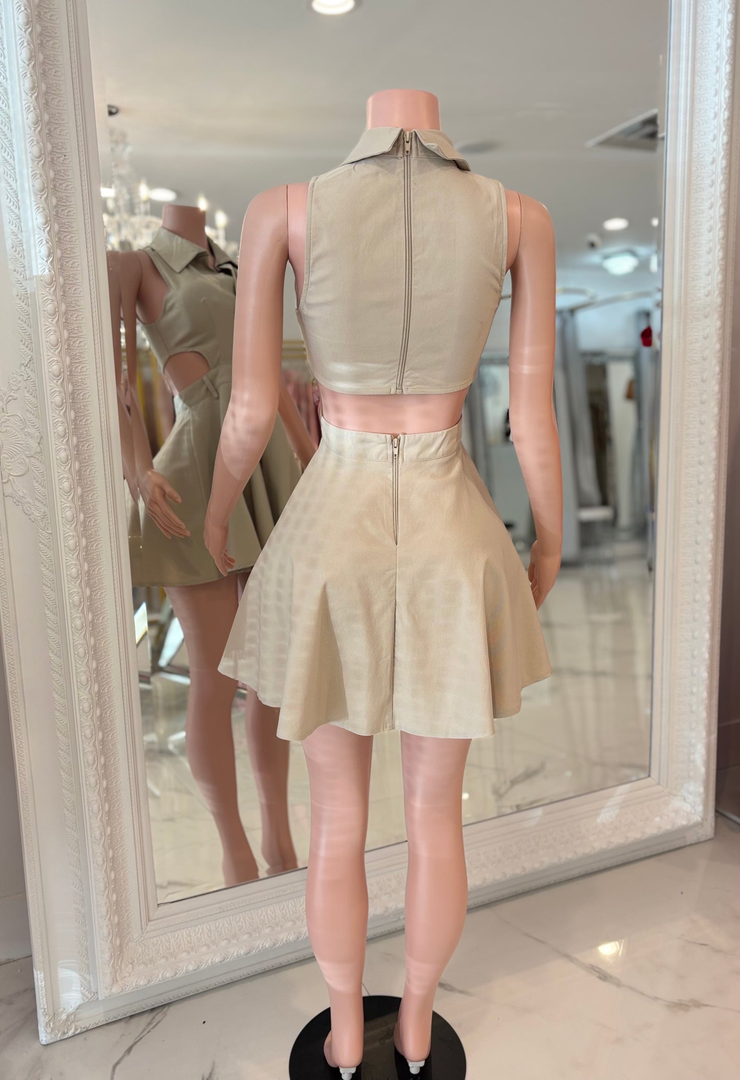 Seascape Mini Dress Nude