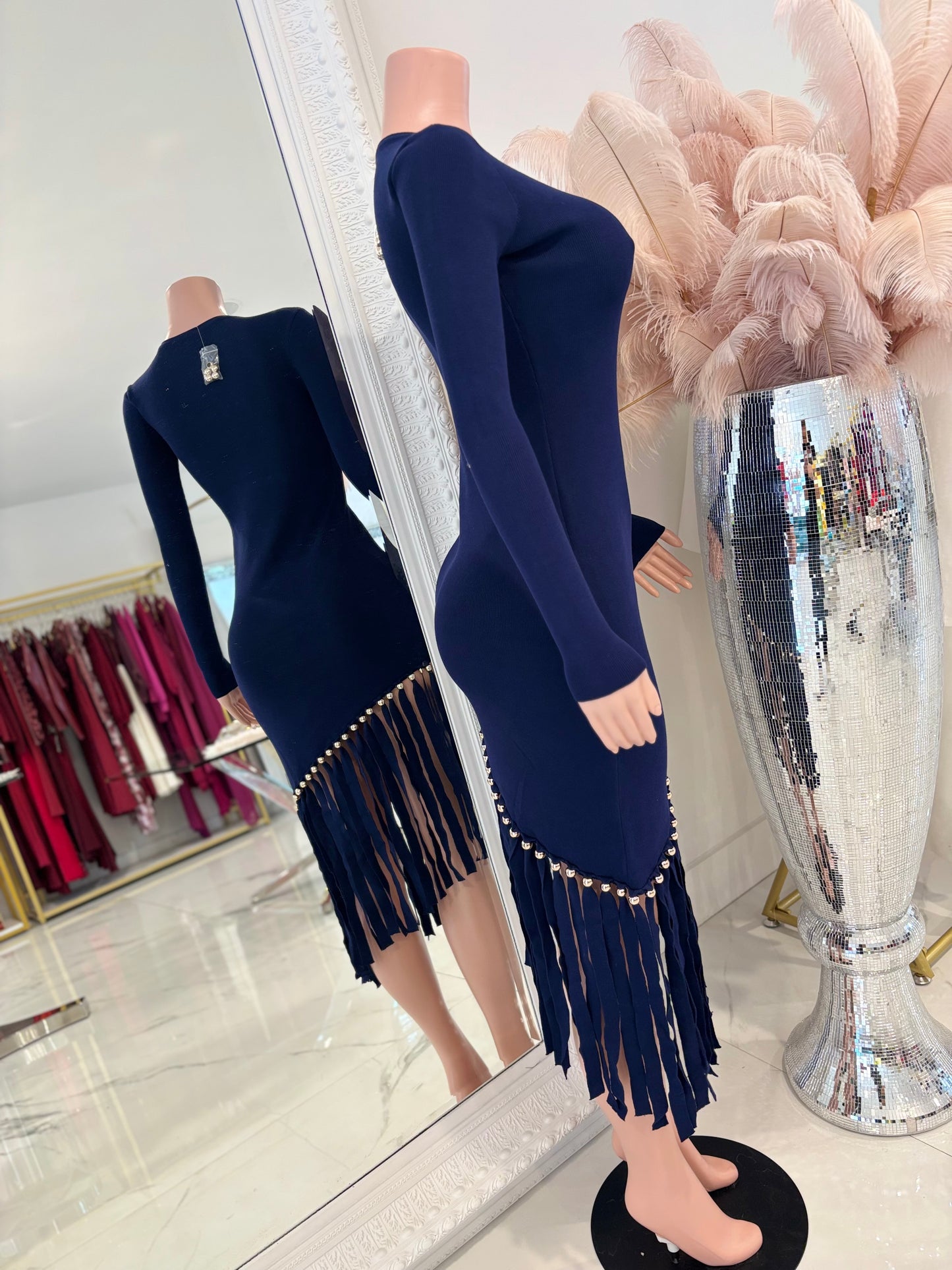 Wanna Get Groovy Midi Dress Blue