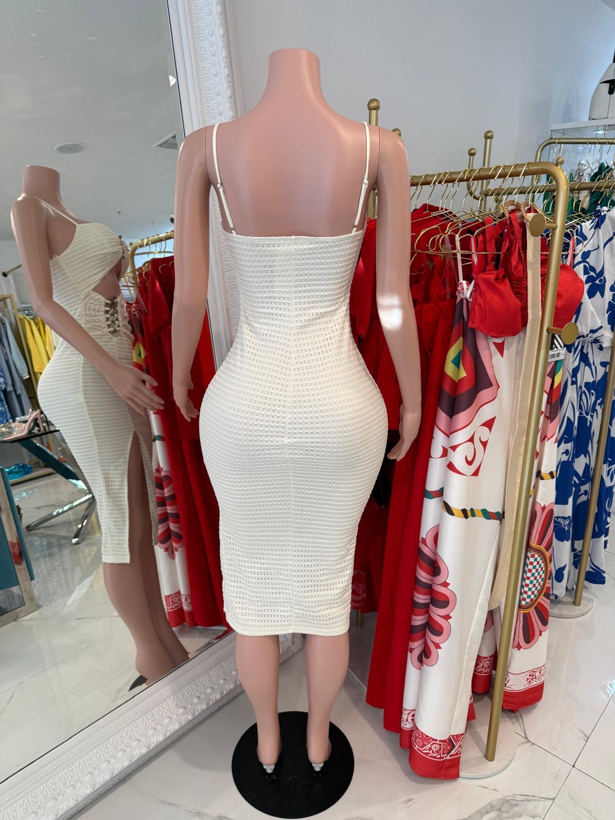 Aura Muse Midi Dress Nude