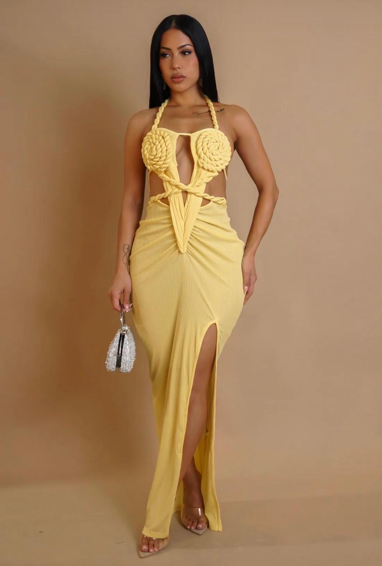 Venus Bound Ruched Maxi Dress