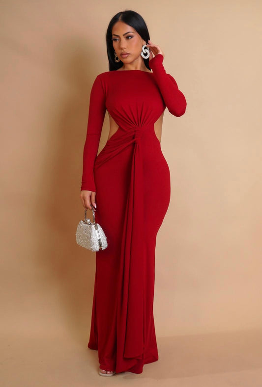 Sexy and Elegant Maxi Dress Red