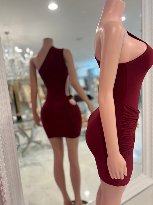 Caught Her Eye Mini Dress Vino
