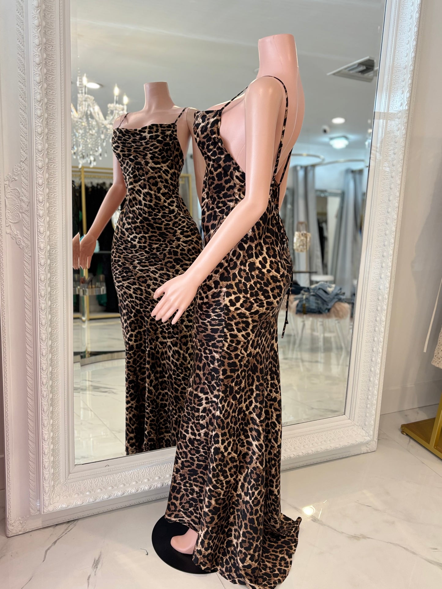 Watch the Spots Maxi Dress Animal Print