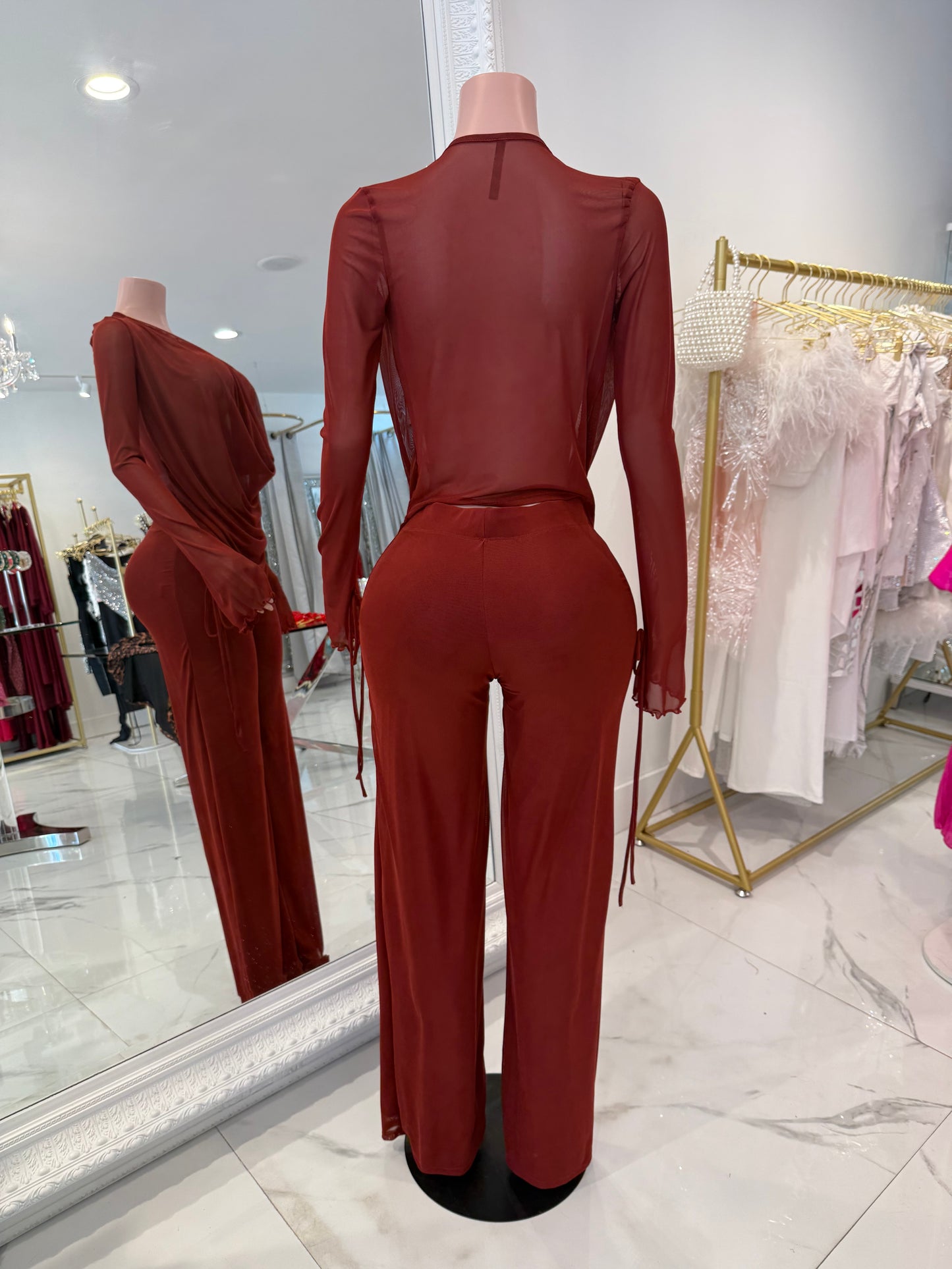 But You Need Me Pants Set Brown