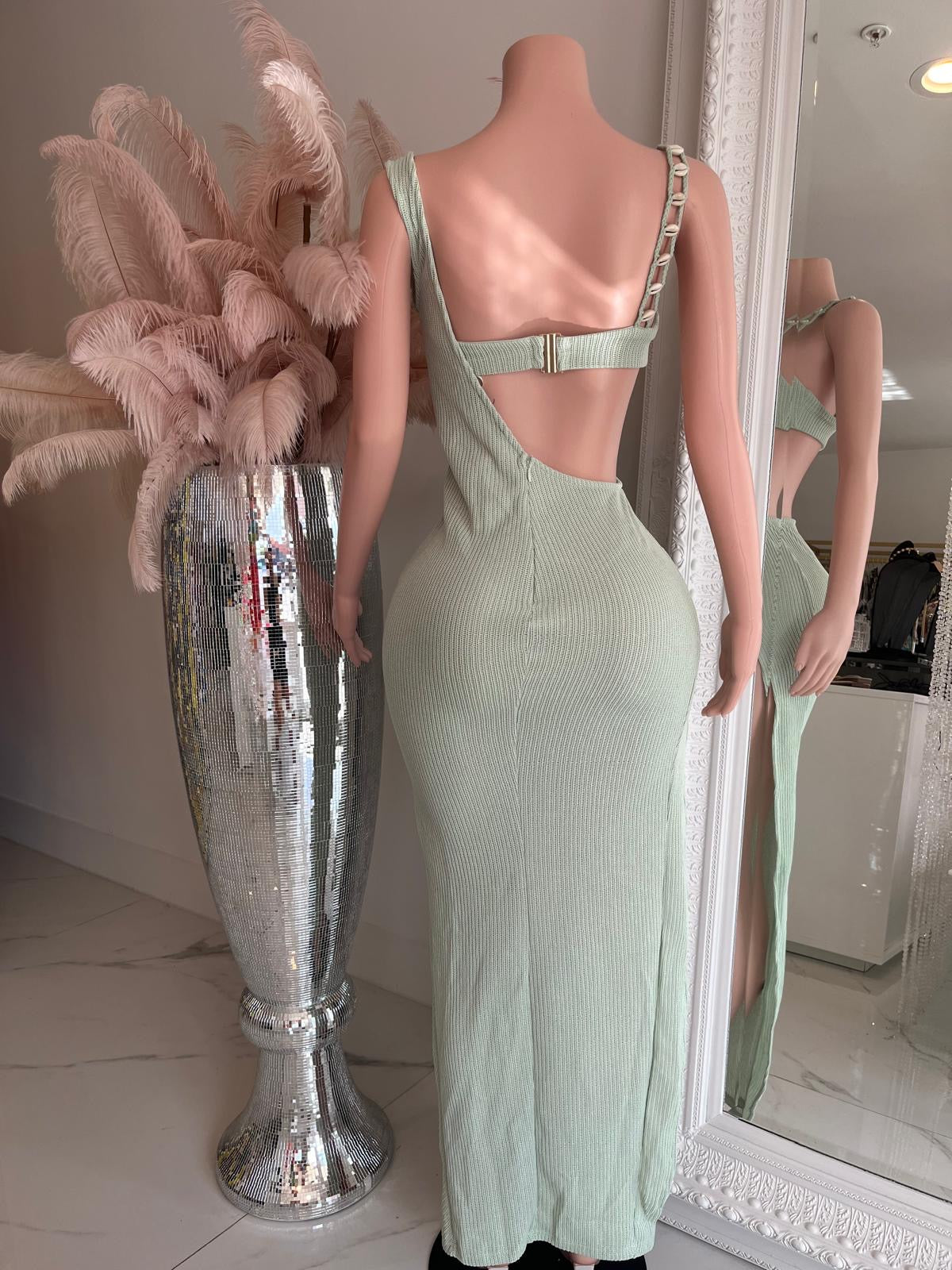 Breeze Knit Maxi Dress Green