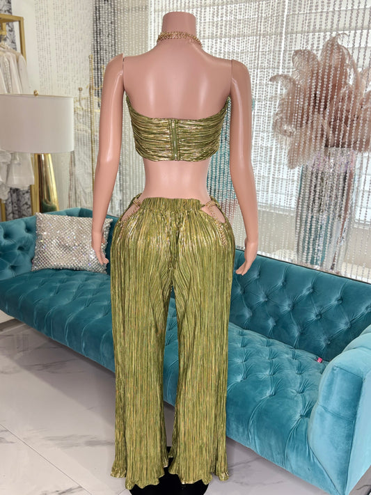 Amore Me Metallic Pants Set