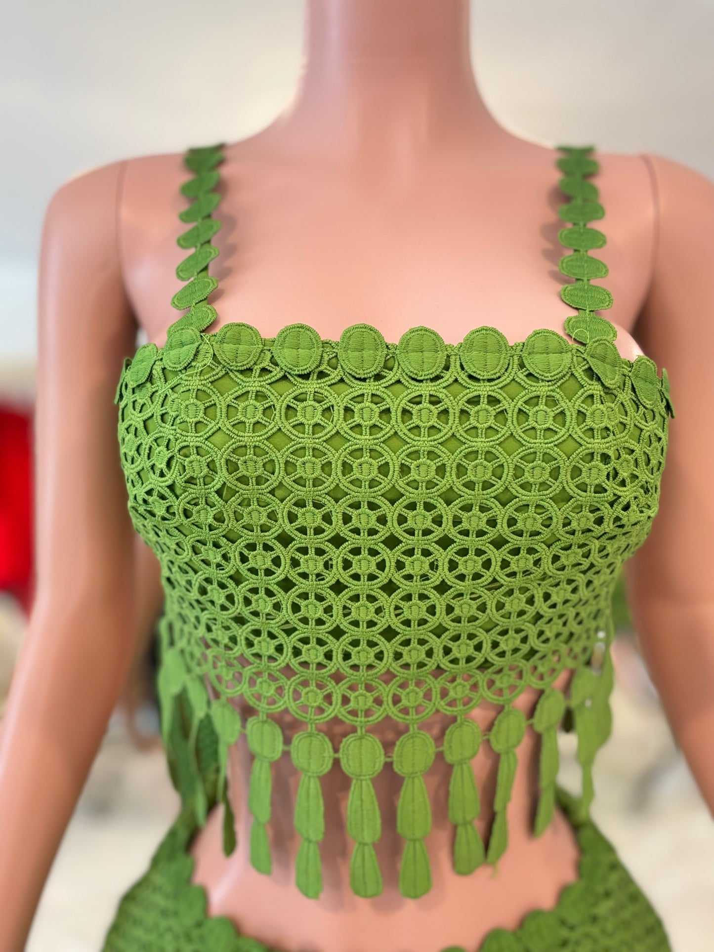 Tassel Tango Crochet Skirt Set