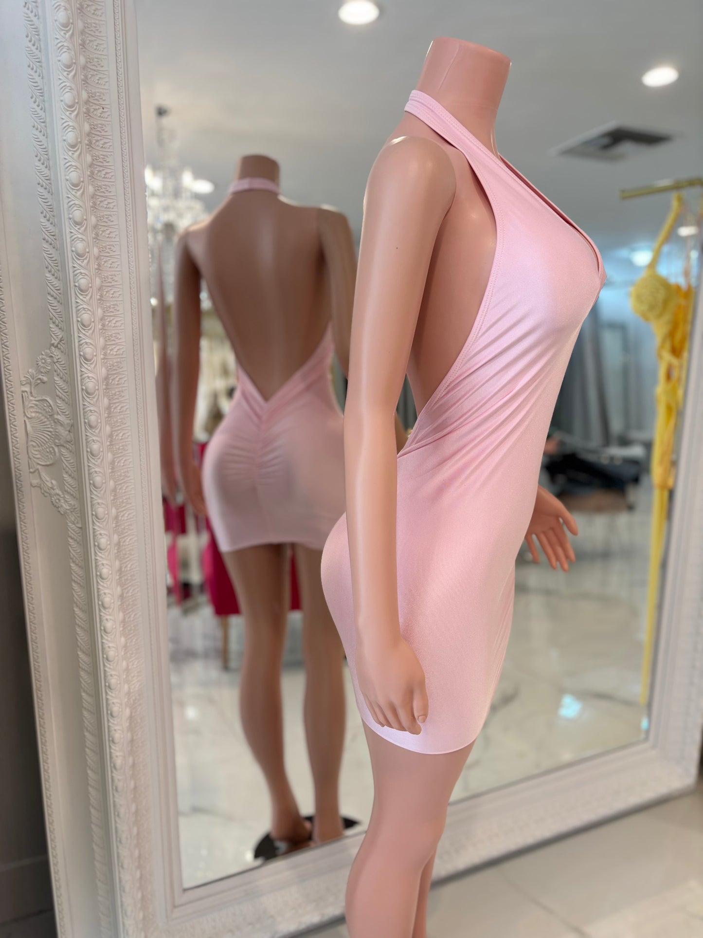 Baby Pink Mini Dress