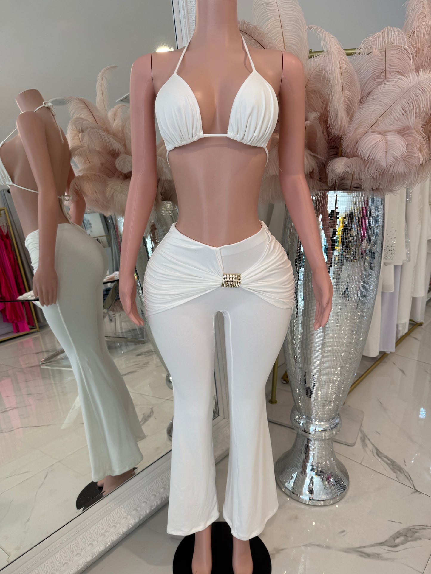 Let Me Get a Taste Pant Set White