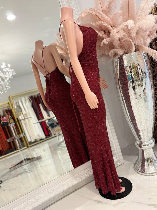 If Only I Had You Maxi Dress Rojo Vino