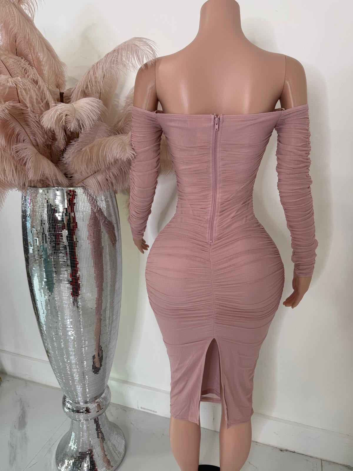 The Opulence Ruched Midi Dress