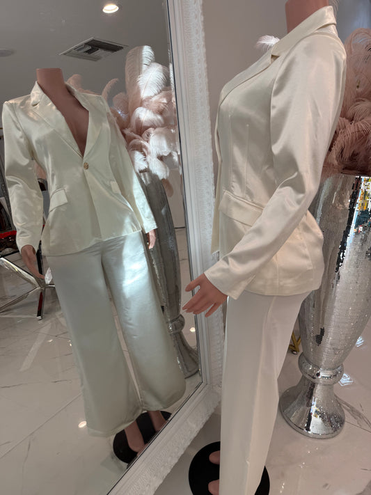 I Am the Only One Pant Set White