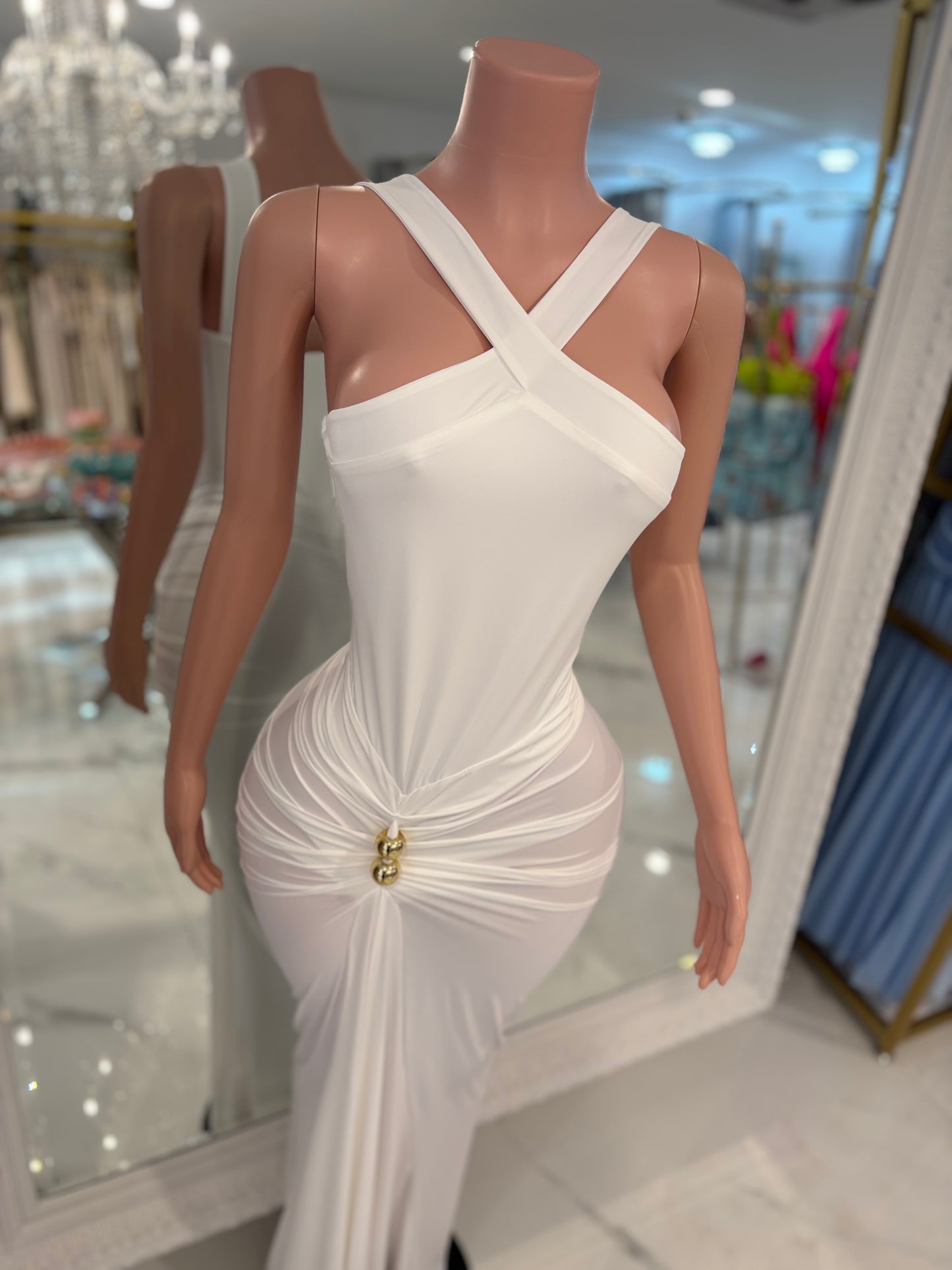 Hot For Life Maxi Dress White
