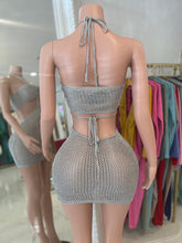 Life In Shines Metallic Crochet Mini Dress