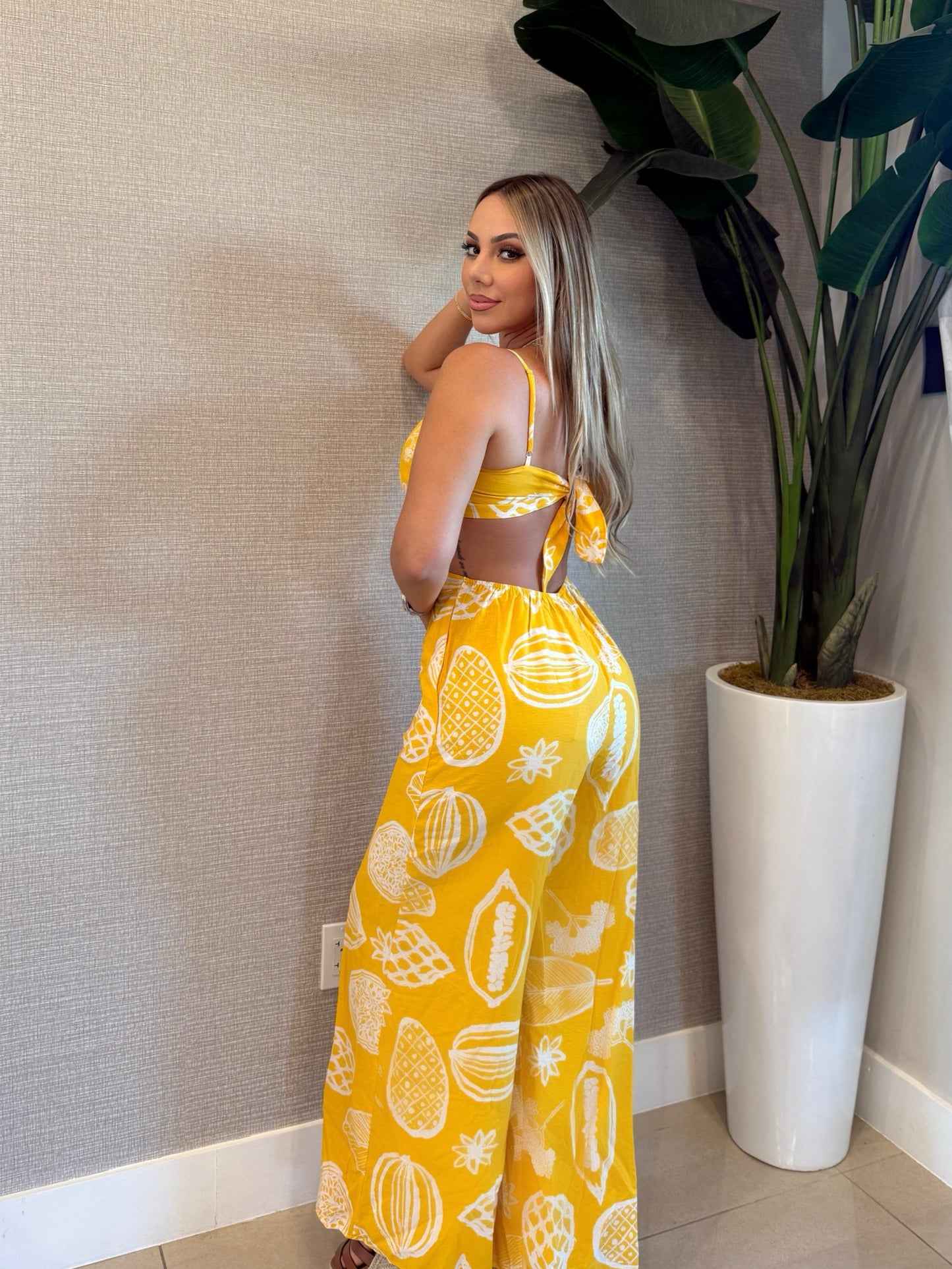 Island Dreaming Jumpsuit Yellow