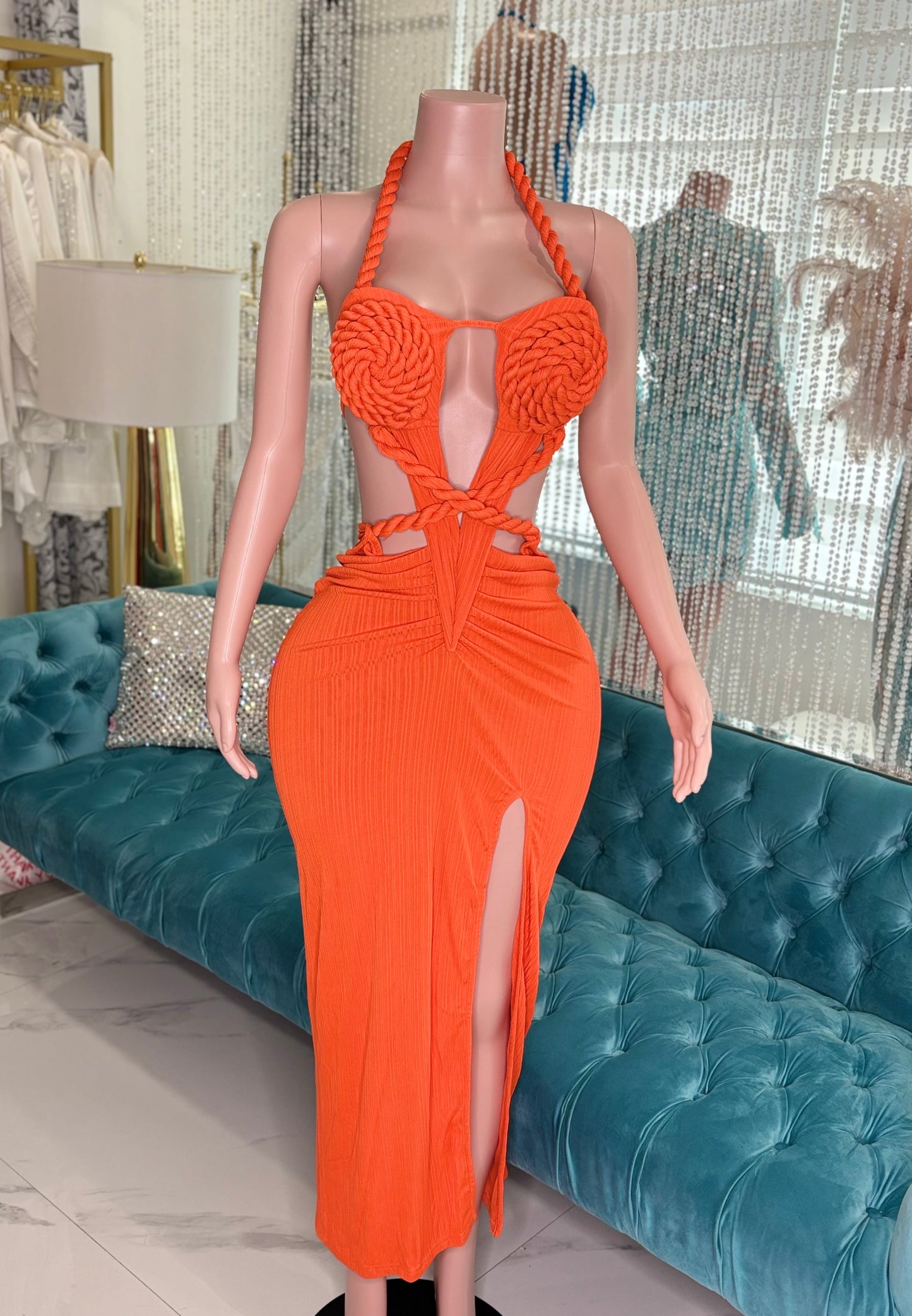 Mystic Flow Maxi Dress Orange