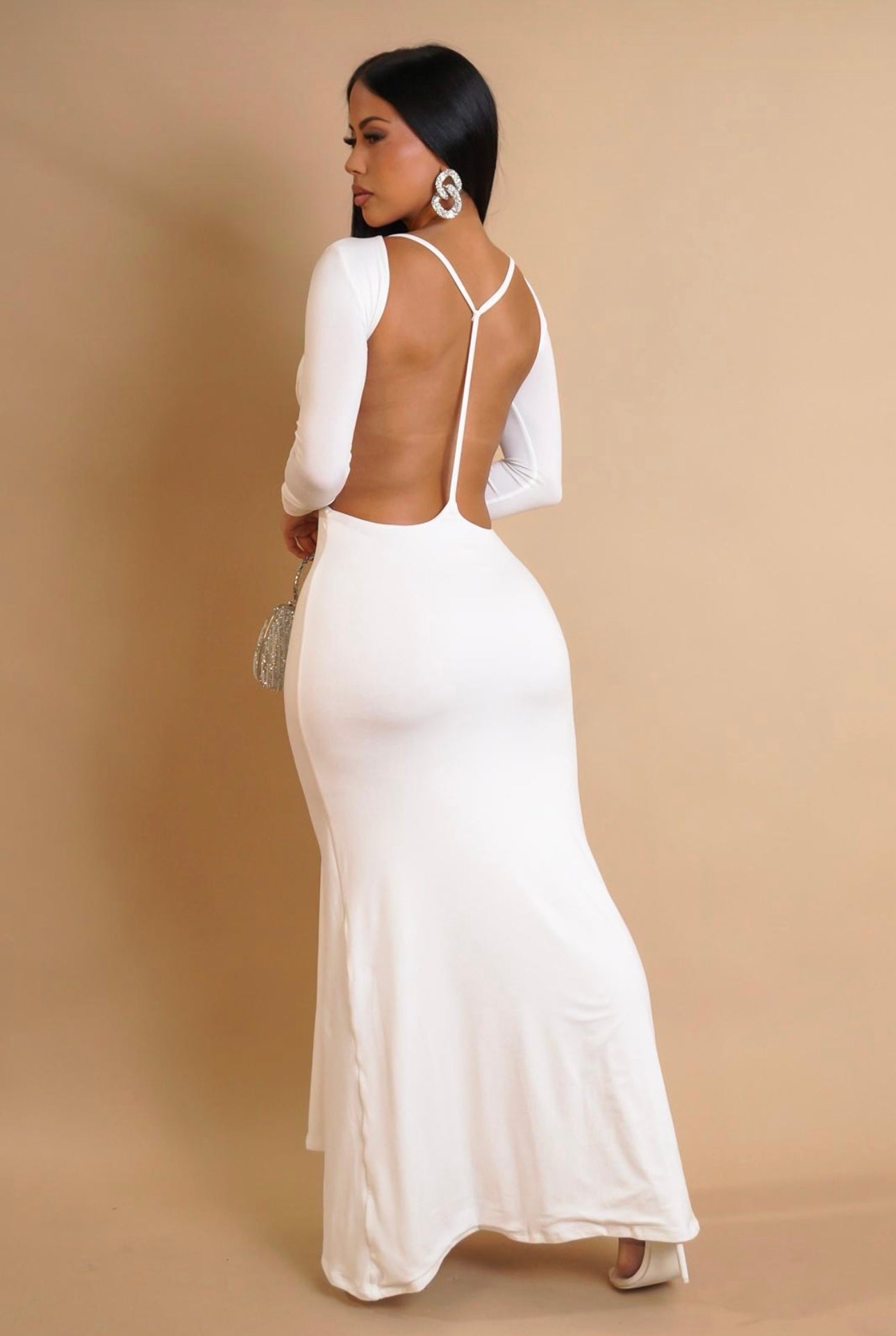 sexy white maxi dress Sexy Halter White Maxi Dress