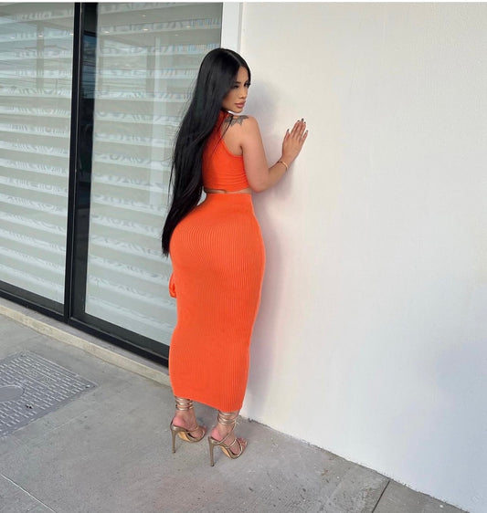 Gigi Skirt Set Orange