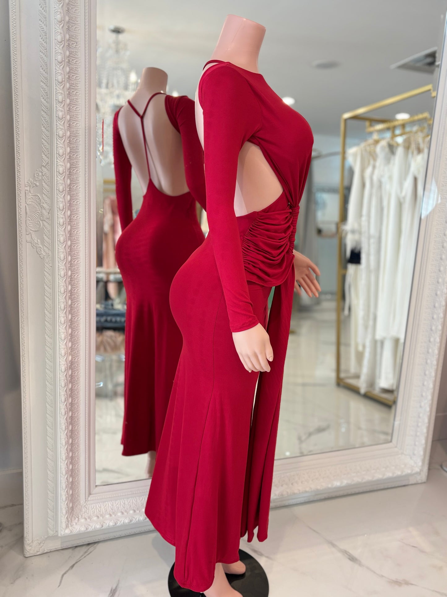 Sexy and Elegant Maxi Dress Red