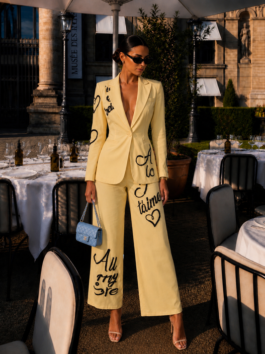 Amore Pants Set Yellow