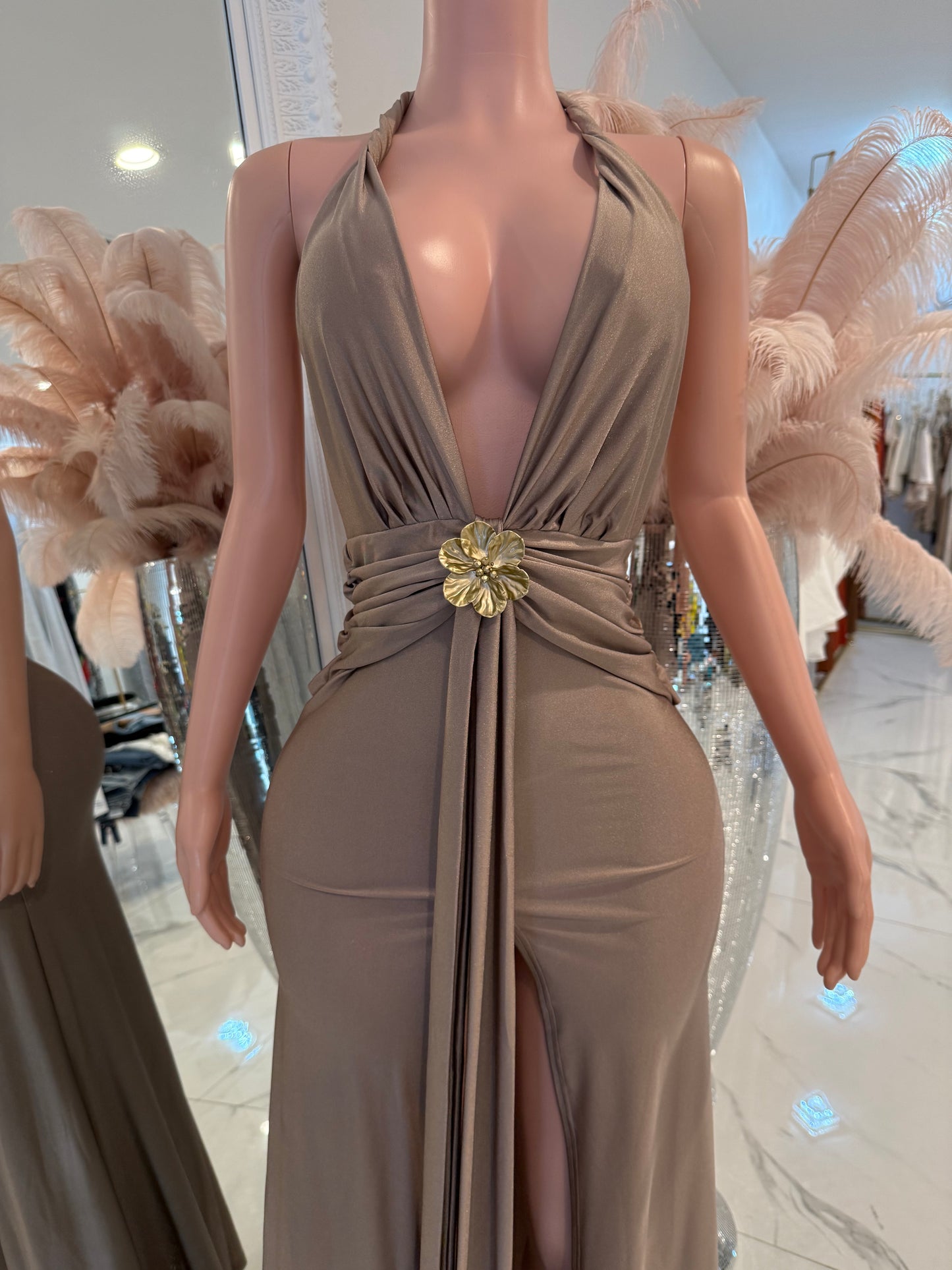 Why Do I Bother Maxi Dress Nude