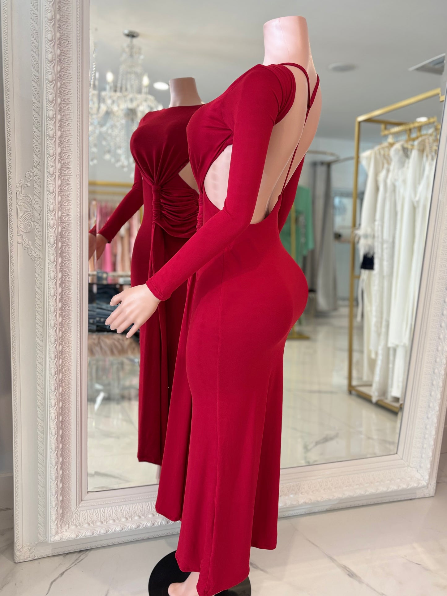 Sexy and Elegant Maxi Dress Red