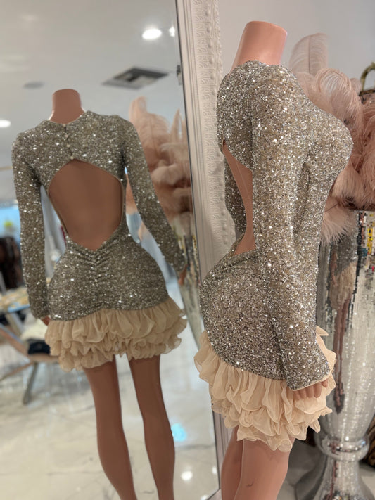 Marvelous Woman Mini Dress Silver