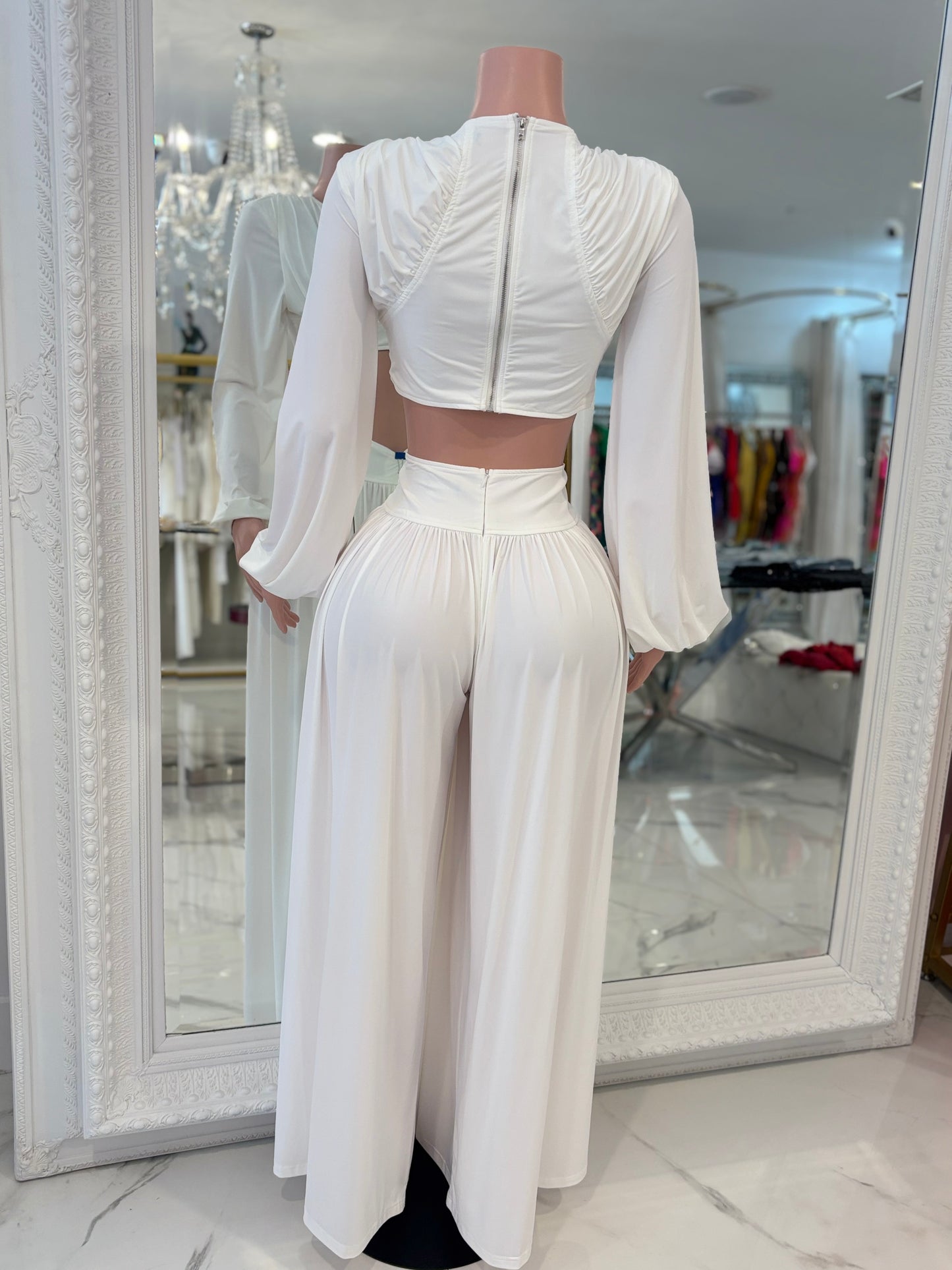 Dalena Pant Set White