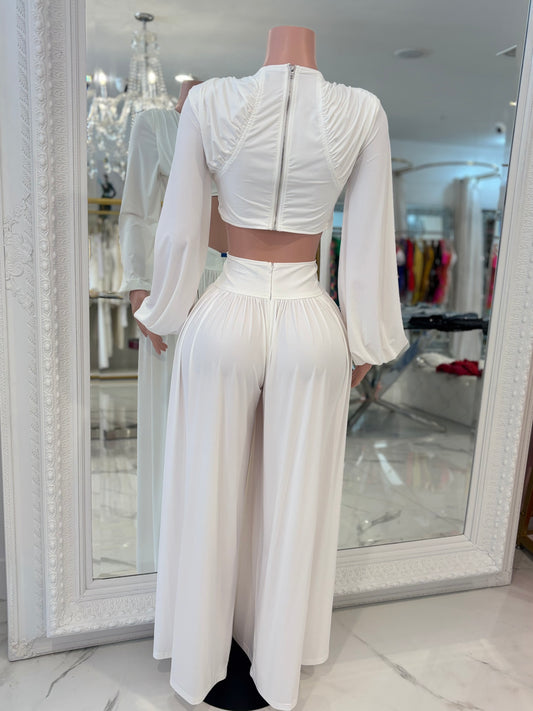 Dalena Pant Set White