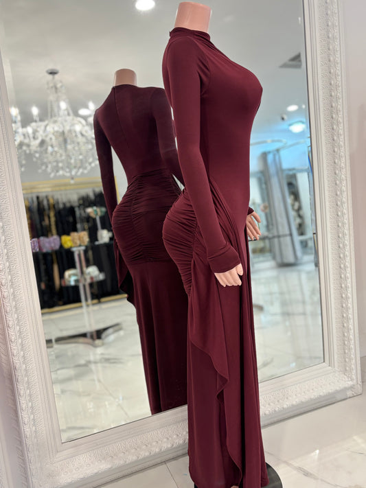 Such a Tease Maxi Dress Rojo Vino