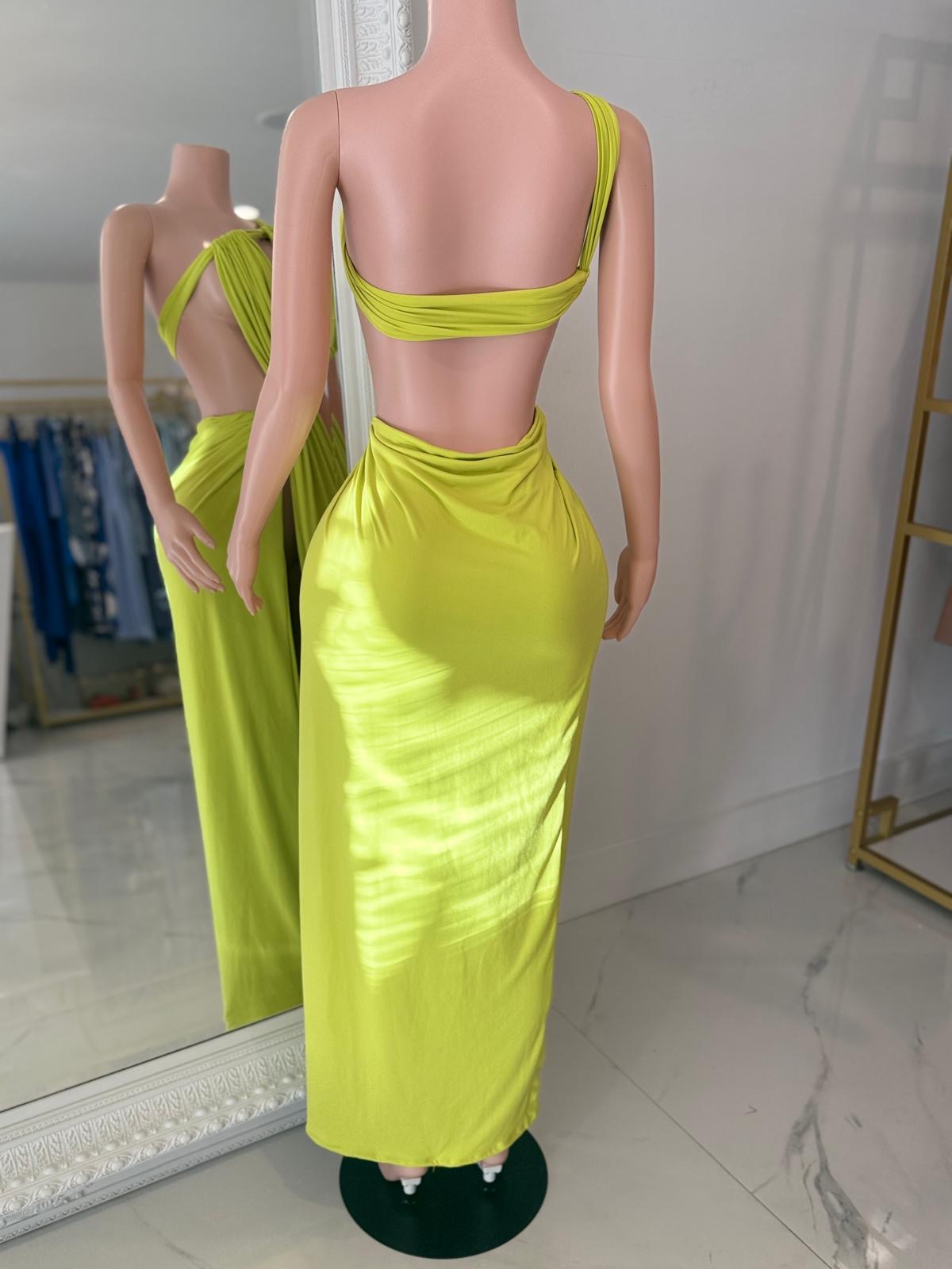 Nova Cascade Ruched Maxi Dress