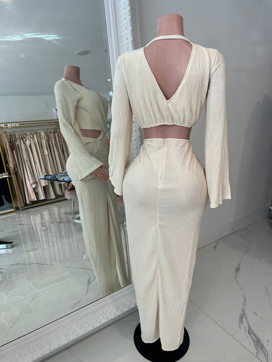 Moonlit Mirage Ruched Maxi Dress