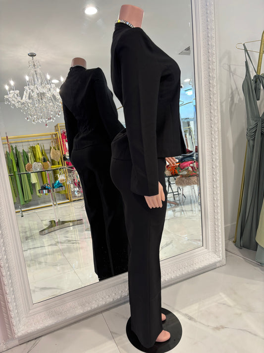 I'm a Simple Woman Pants Set Black