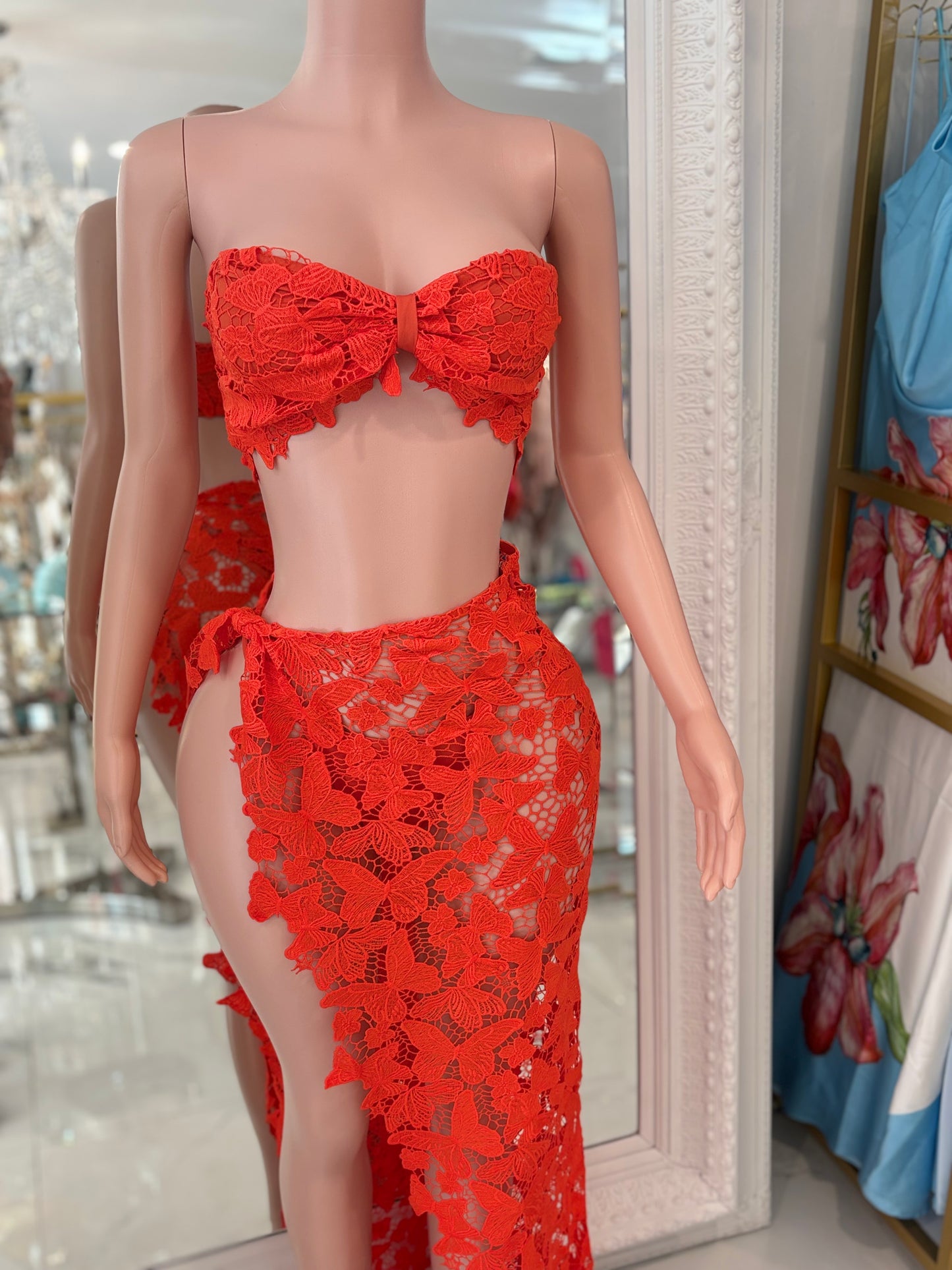 Lace Me Up Barbie Lace Skirt Set