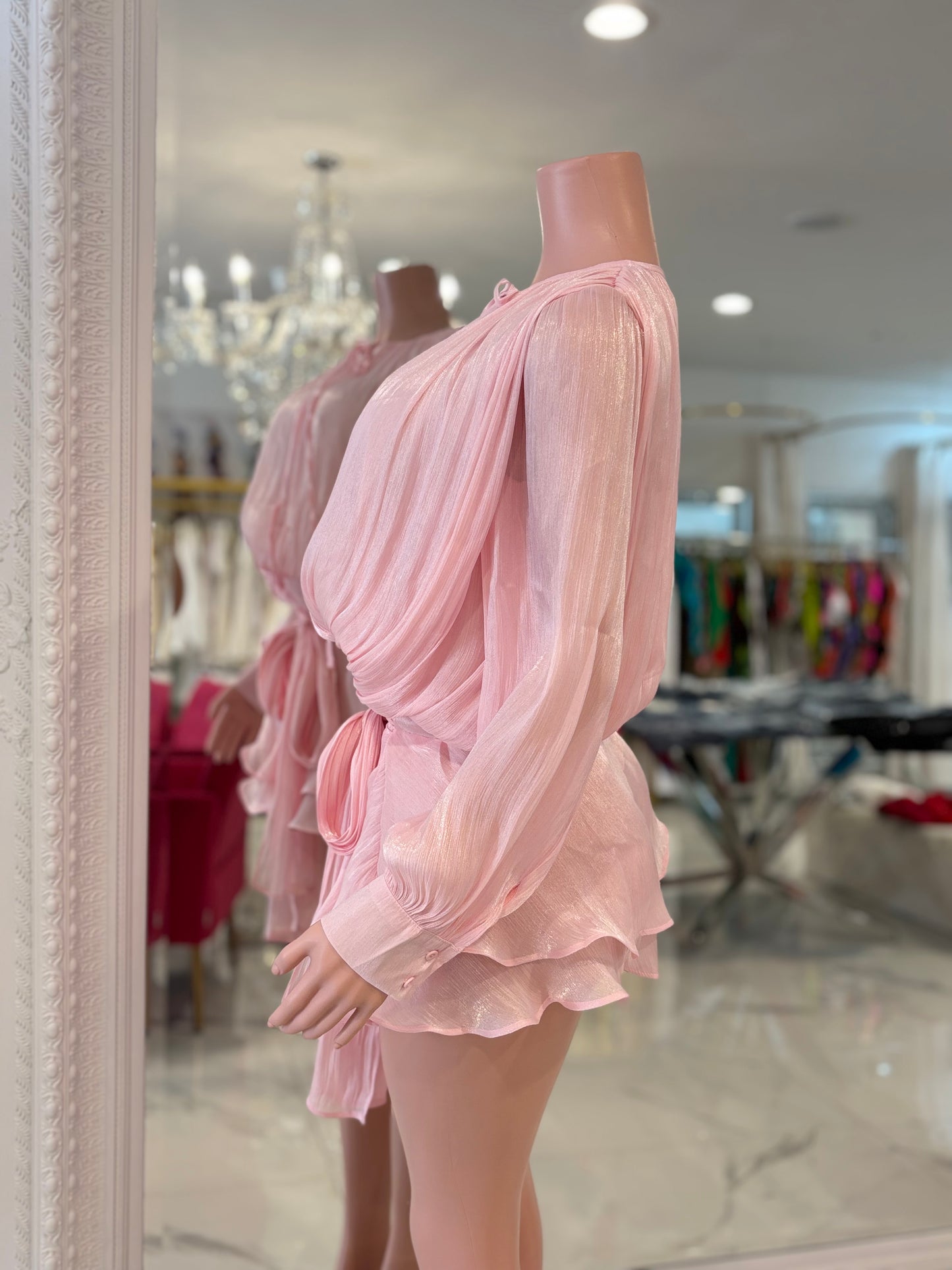 Baby Pink Mini Dress