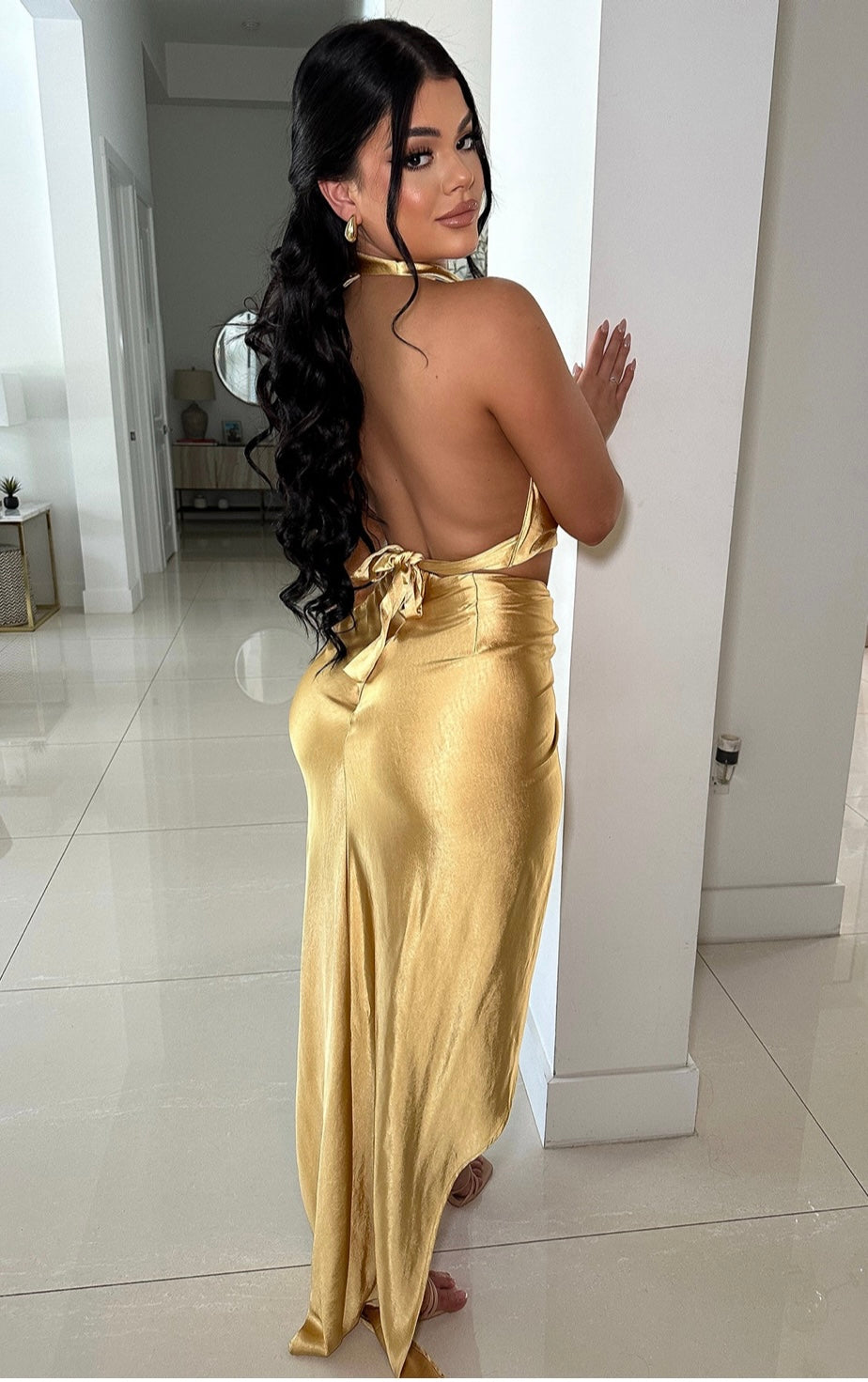 Glamorous Skirt Set Gold