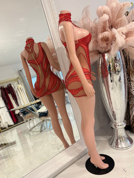 Dripping With Looks Mini Dress Red