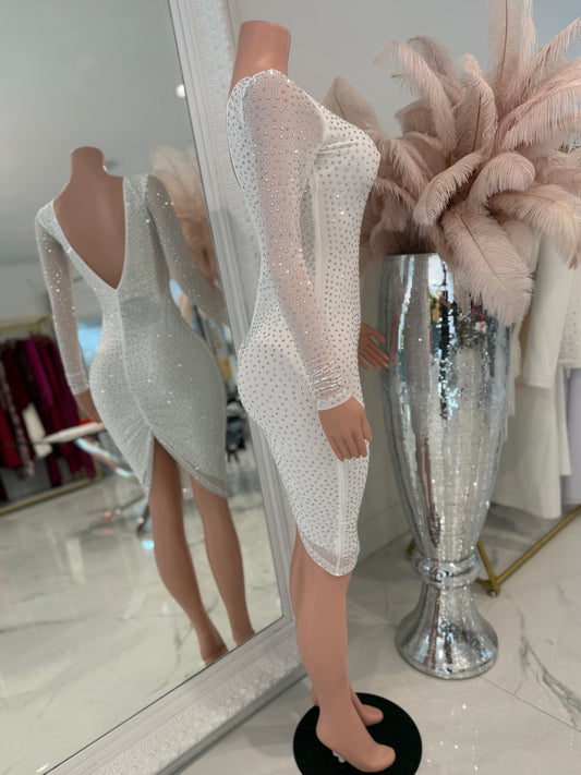 What a Tease Midi Dress White