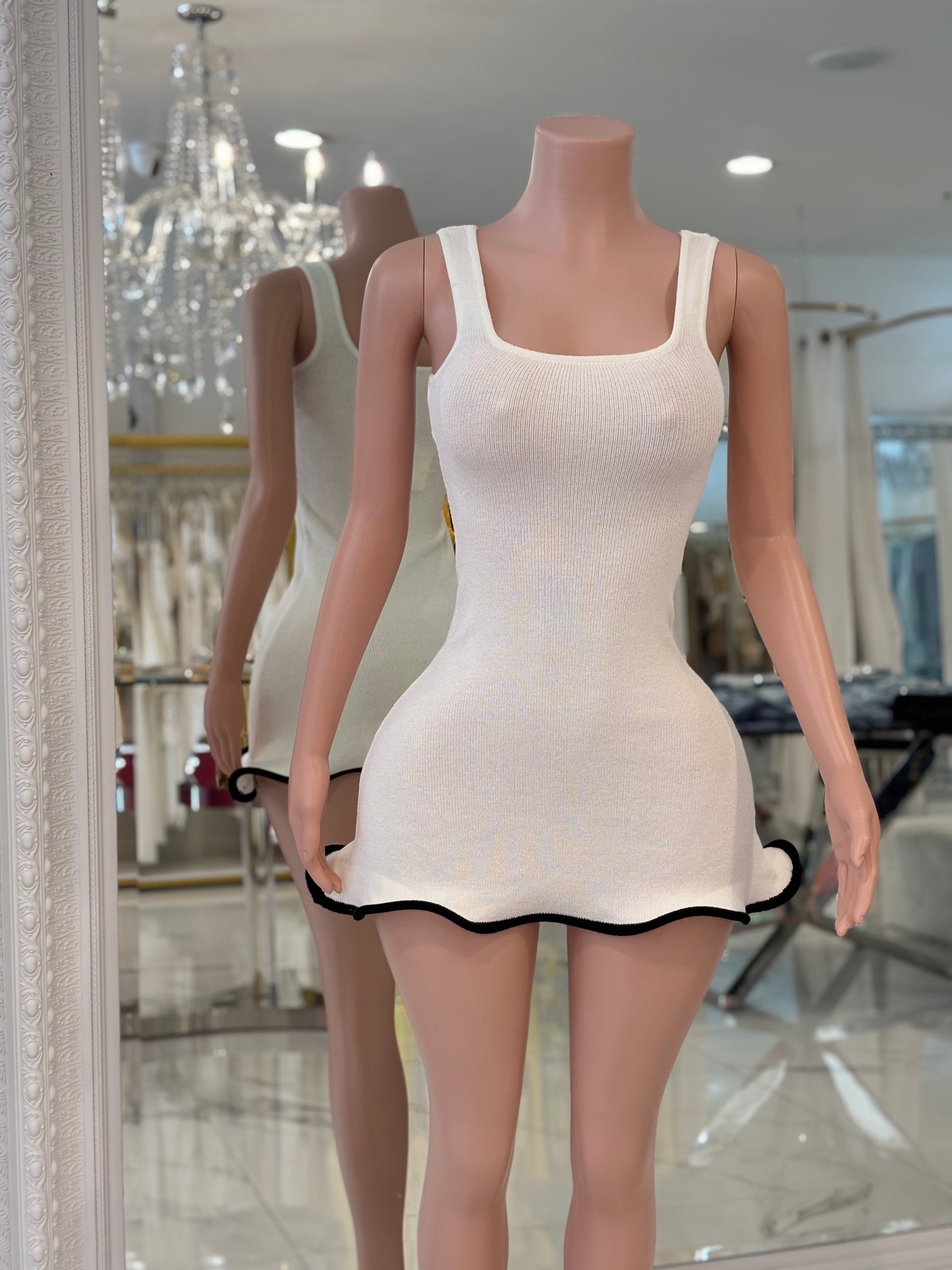 Minimalist Charm Knit Mini Dress